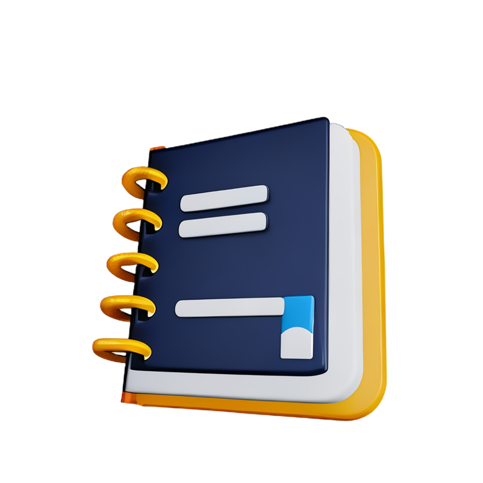 diary 3d rendering icon illustration png