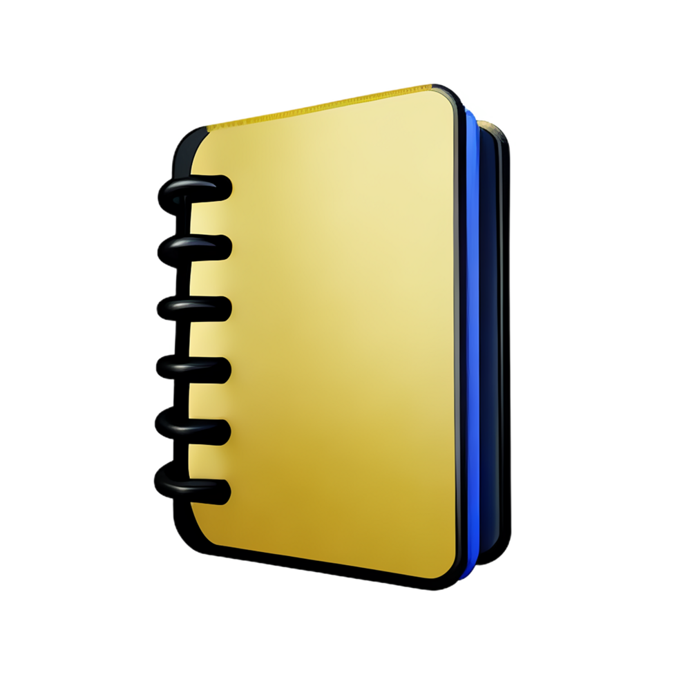 diary 3d rendering icon illustration png