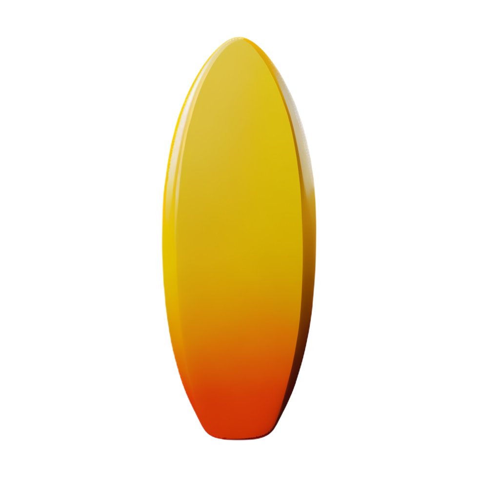 surfboard 3d rendering icon illustration png