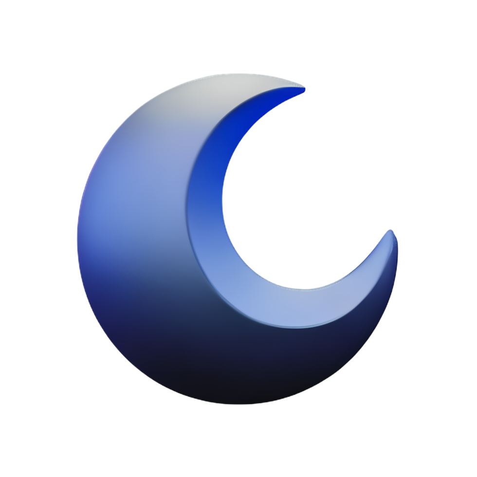 moon phase 3d rendering icon illustration png