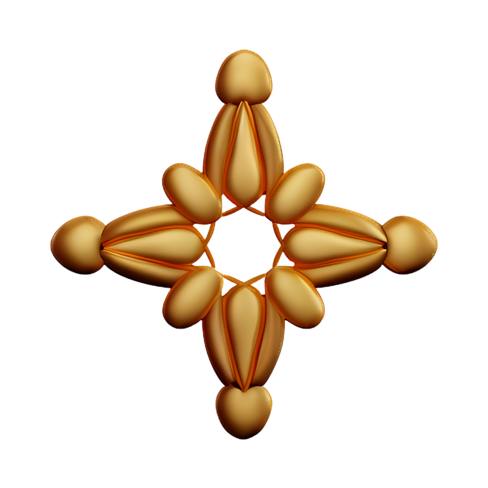gold mandala 3d rendering icon illustration png