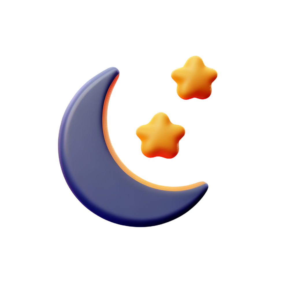 moon phase 3d rendering icon illustration png