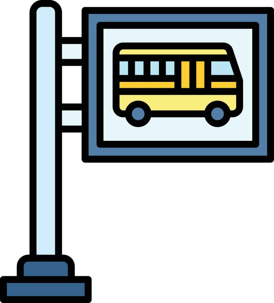 icono de vector de parada de autobús