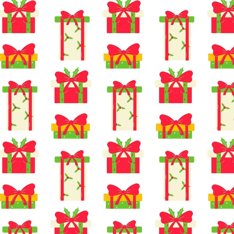 gift holiday christmas new year pattern textile vector