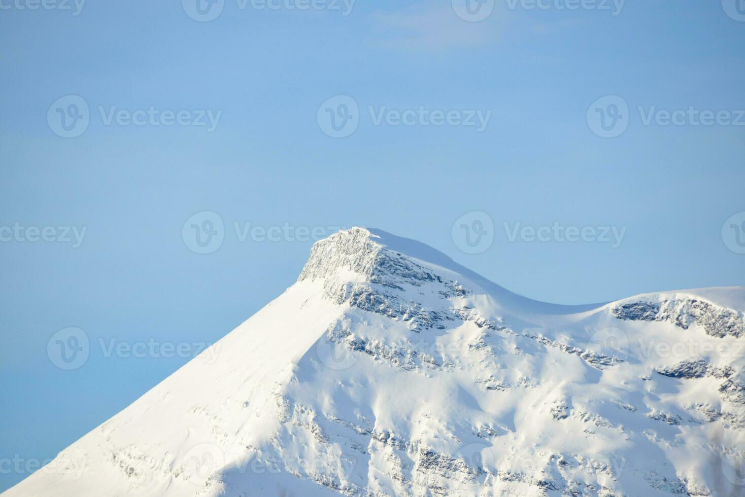 Winter landscape mountains with snow photo