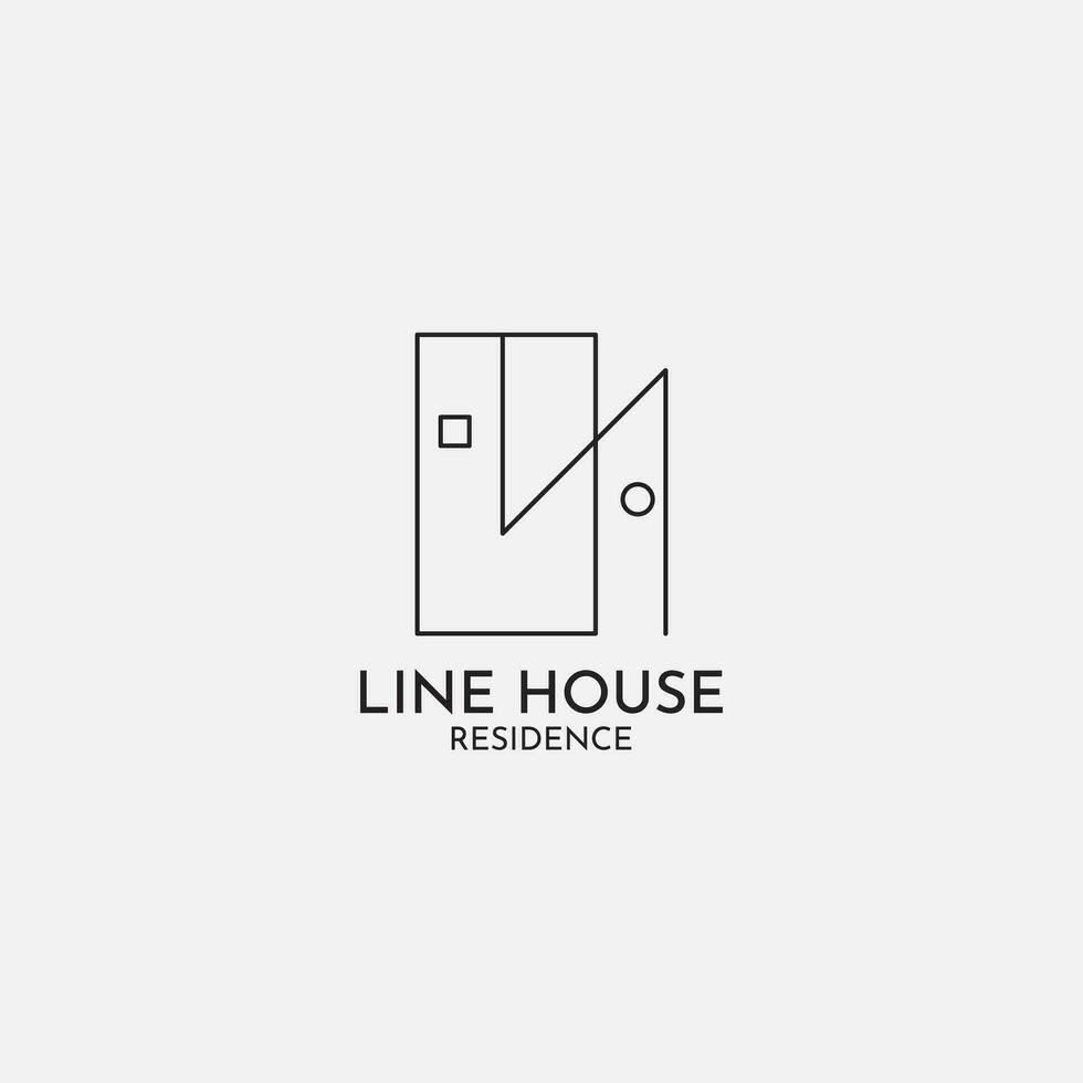 House logo from simple lines. vector