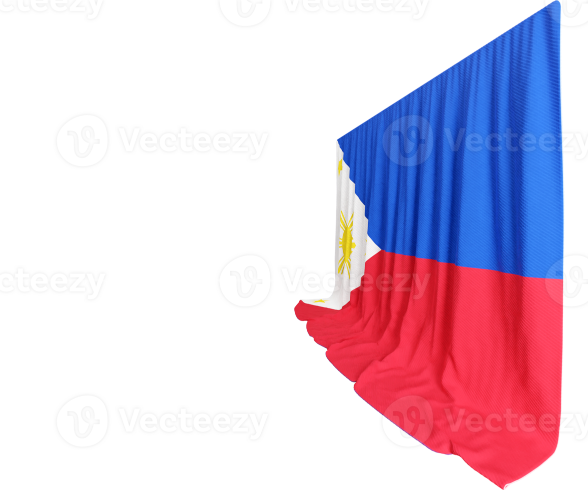 Philippines Flag Curtain in 3D Rendering called Flag of the Philippines png