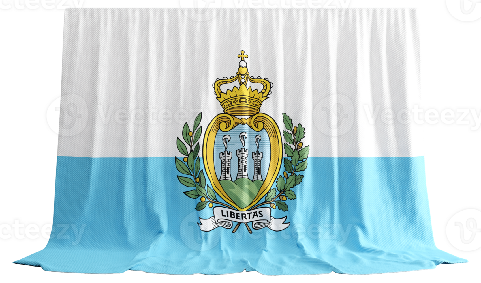 san Marino Flagge Vorhang im 3d Rendern namens Flagge von san Marino png