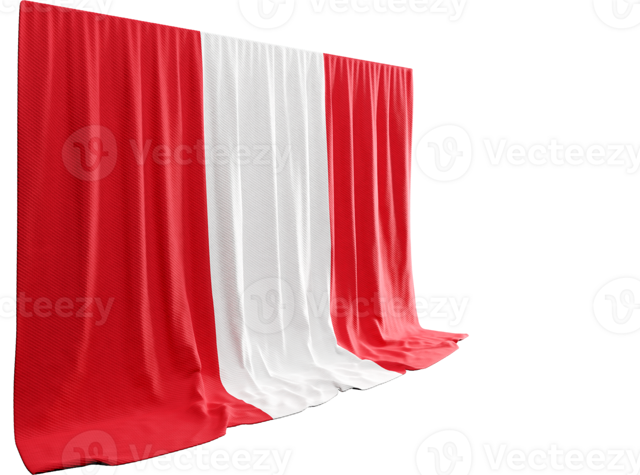 Peru Flag Curtain in 3D Rendering called Flag of Peru png