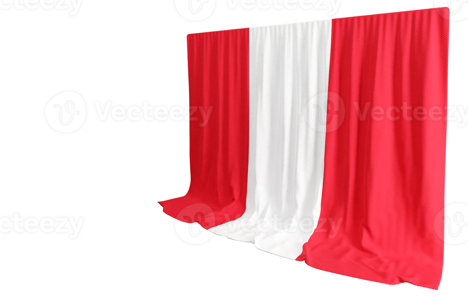 Perú bandera cortina en 3d representación llamado bandera de Perú png