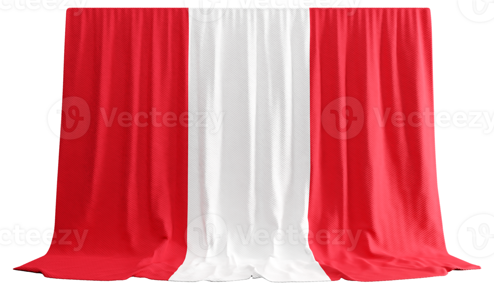 Peru Flag Curtain in 3D Rendering called Flag of Peru png