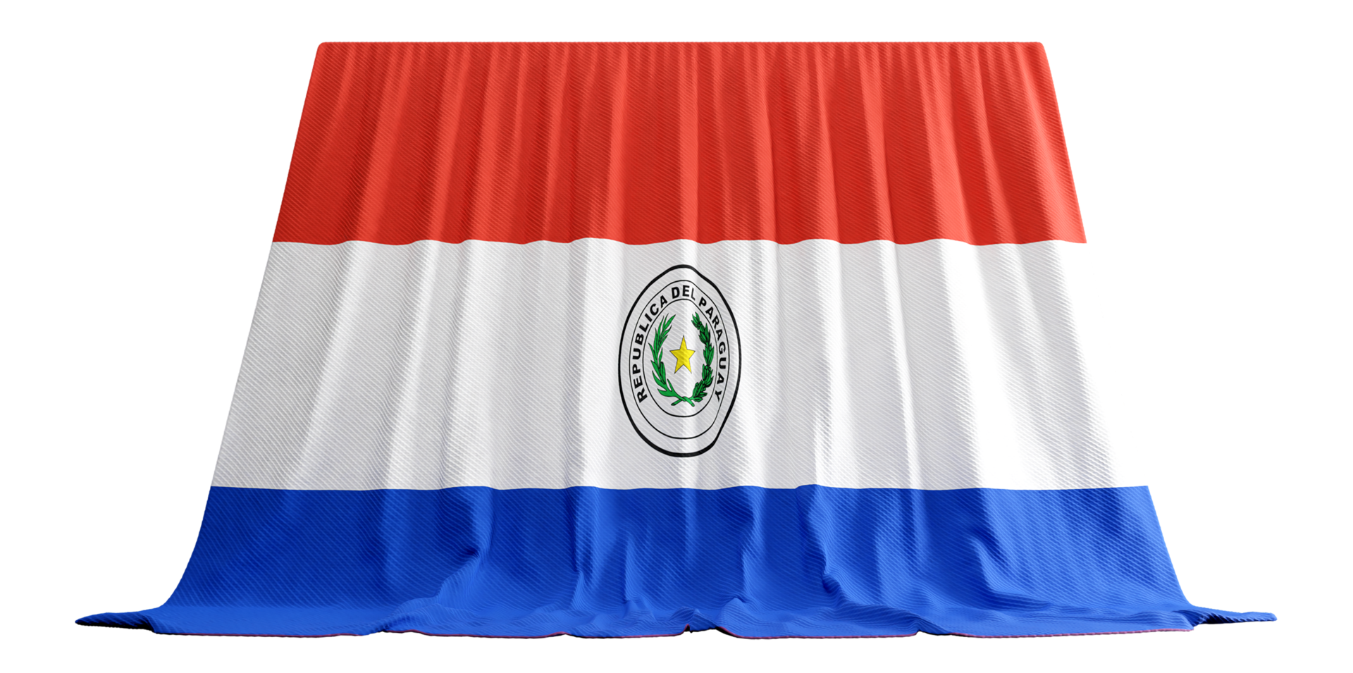 3d render of paraguay flag 30341411 PNG