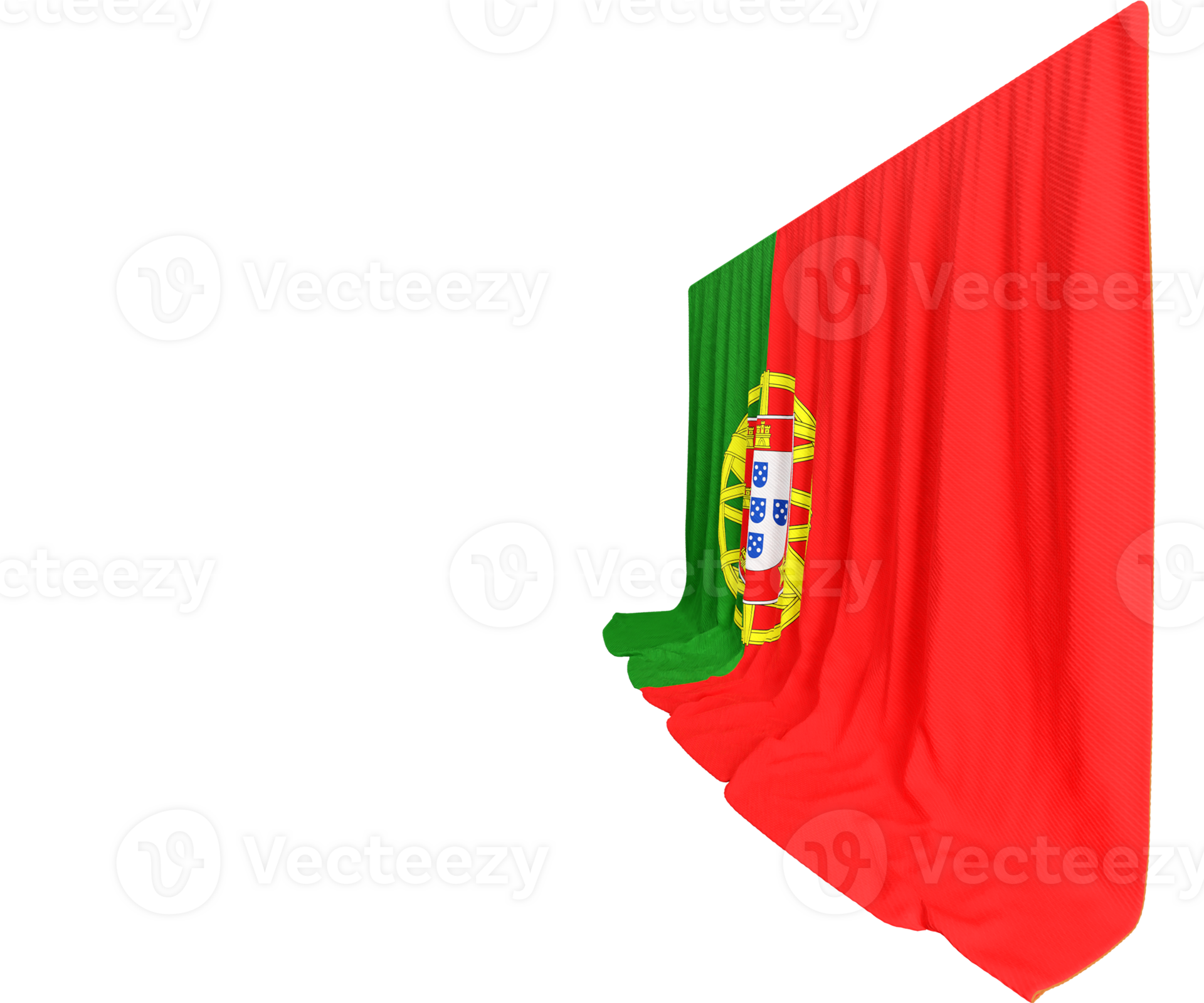Portugal Flag Curtain In 3D Rendering Called Flag Of Portugal 30341472 PNG Portugal Flag Curtain In 3d Rendering Called Flag Of Portugal Png