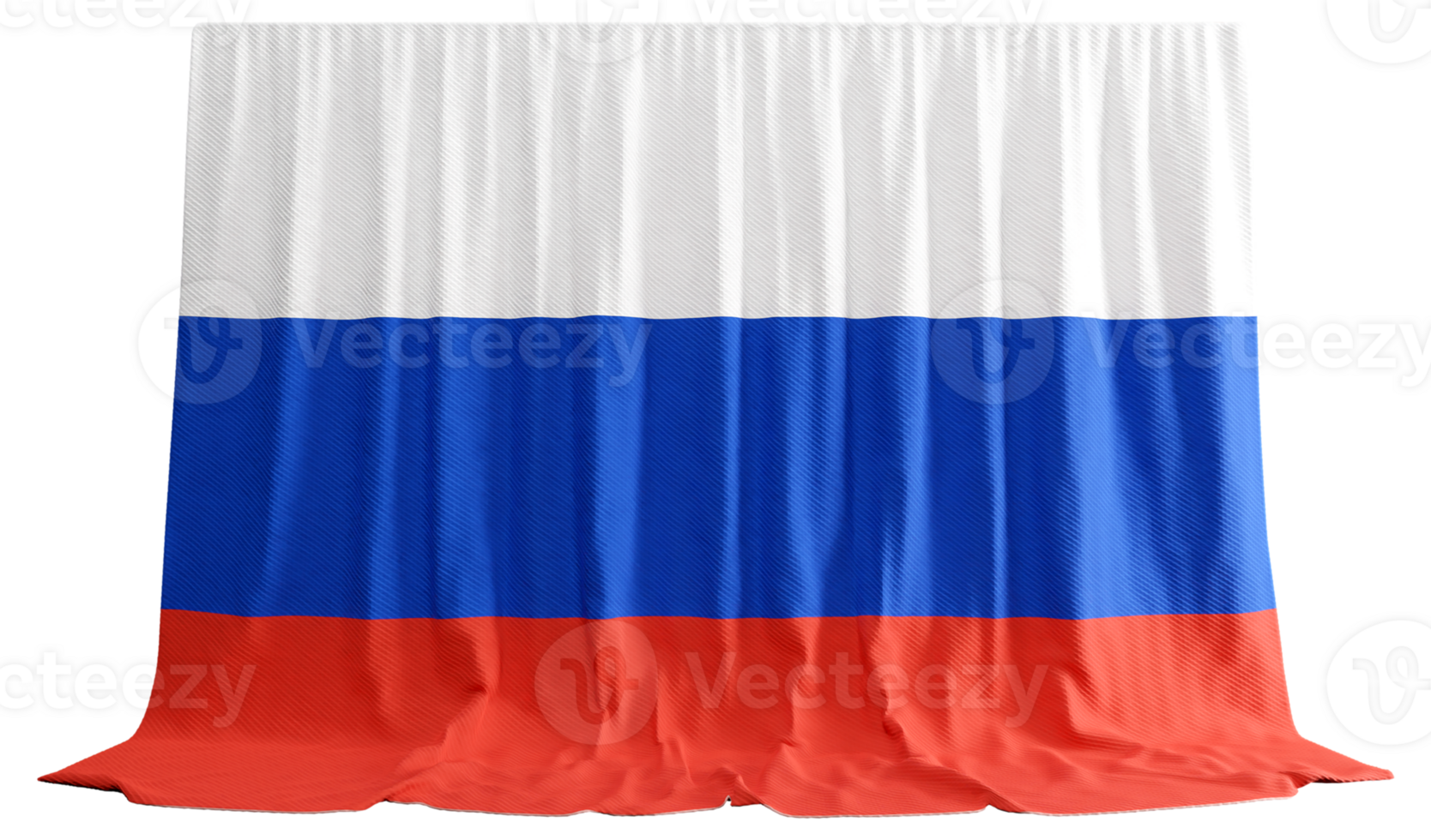 Russia Flag Curtain in 3D Rendering called Flag of Russia png