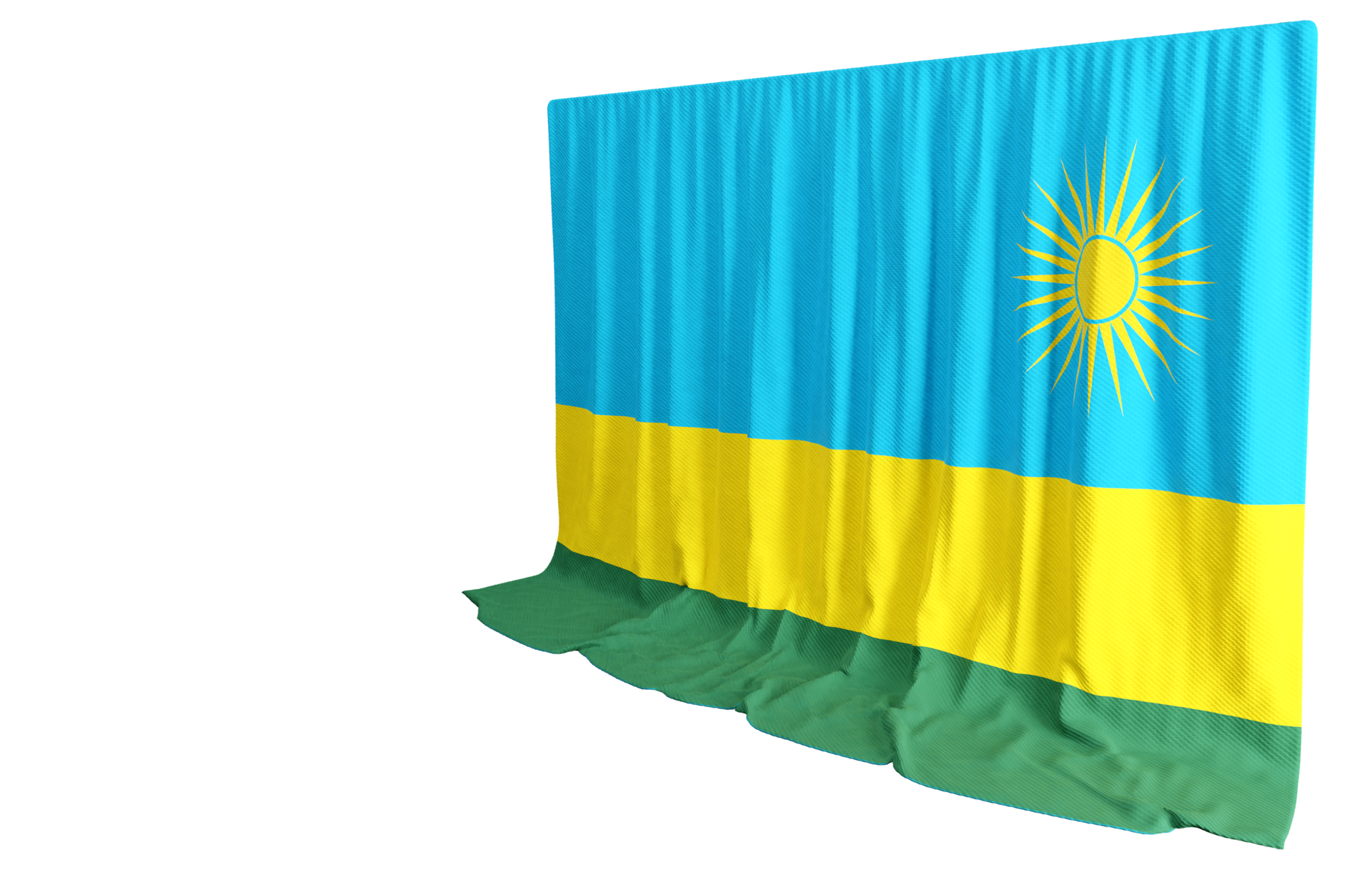 Rwanda Flag Curtain in 3D Rendering called Flag of Rwanda 30341485 PNG