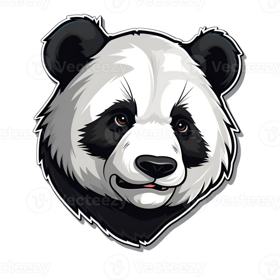 Cartoon Style Cute Panda Baby Panda No Background Perfect for Print on Demand Merchandise AI Generative png