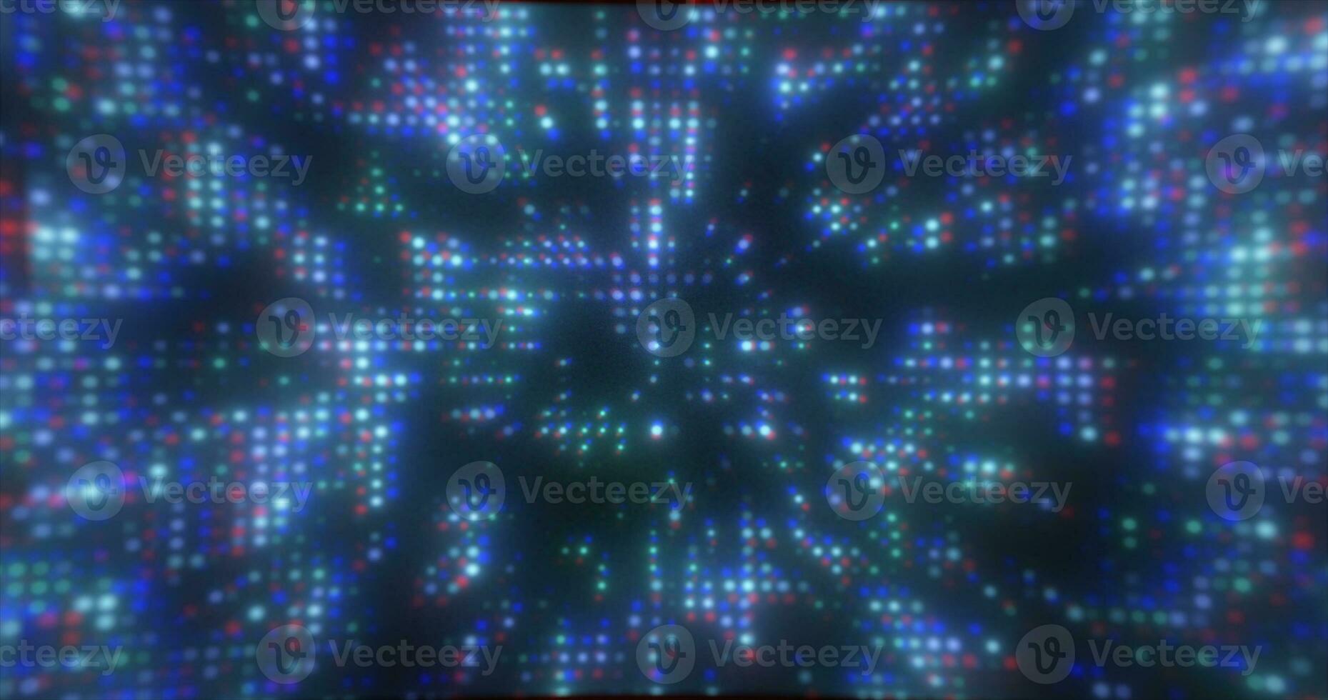 Abstract blue futuristic hi-tech energy particles dots and squares magical bright glowing background photo