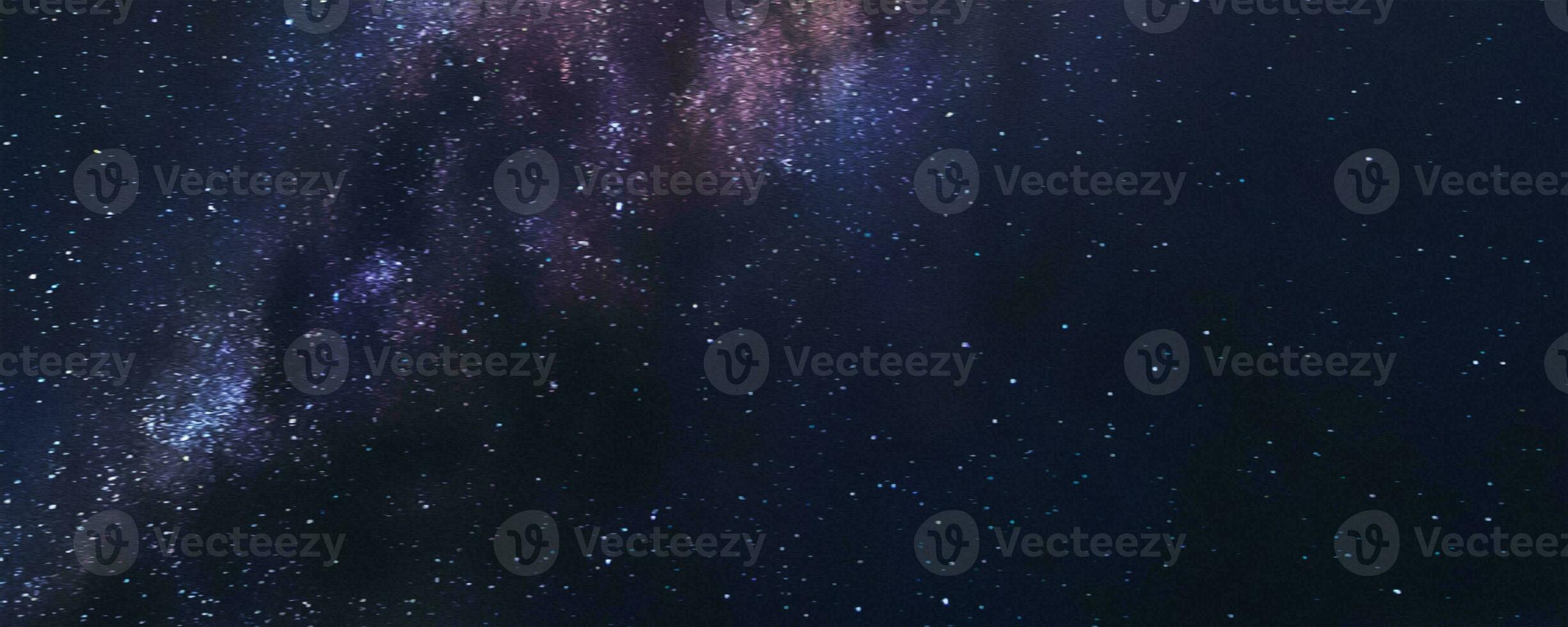 Night sky with stars and nebula. Space background. Long banner photo