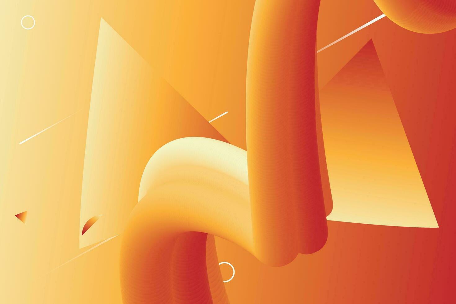 Energetic Orange Swirl - Abstract Modern Art vector