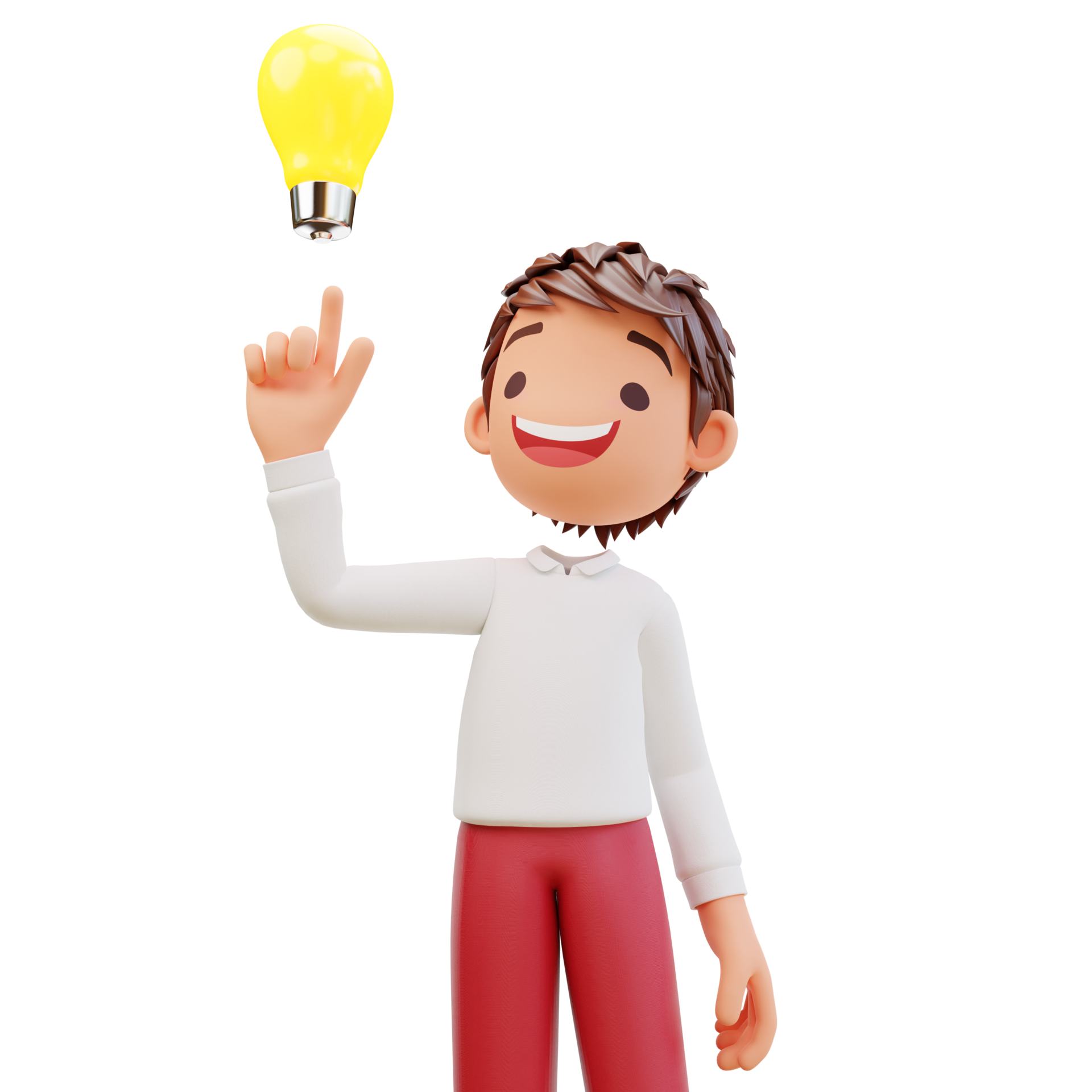 3d Rendered Cute Student Get An Idea 30341701 PNG 3d-rendered-cute-student-get-an-idea-30341701-png