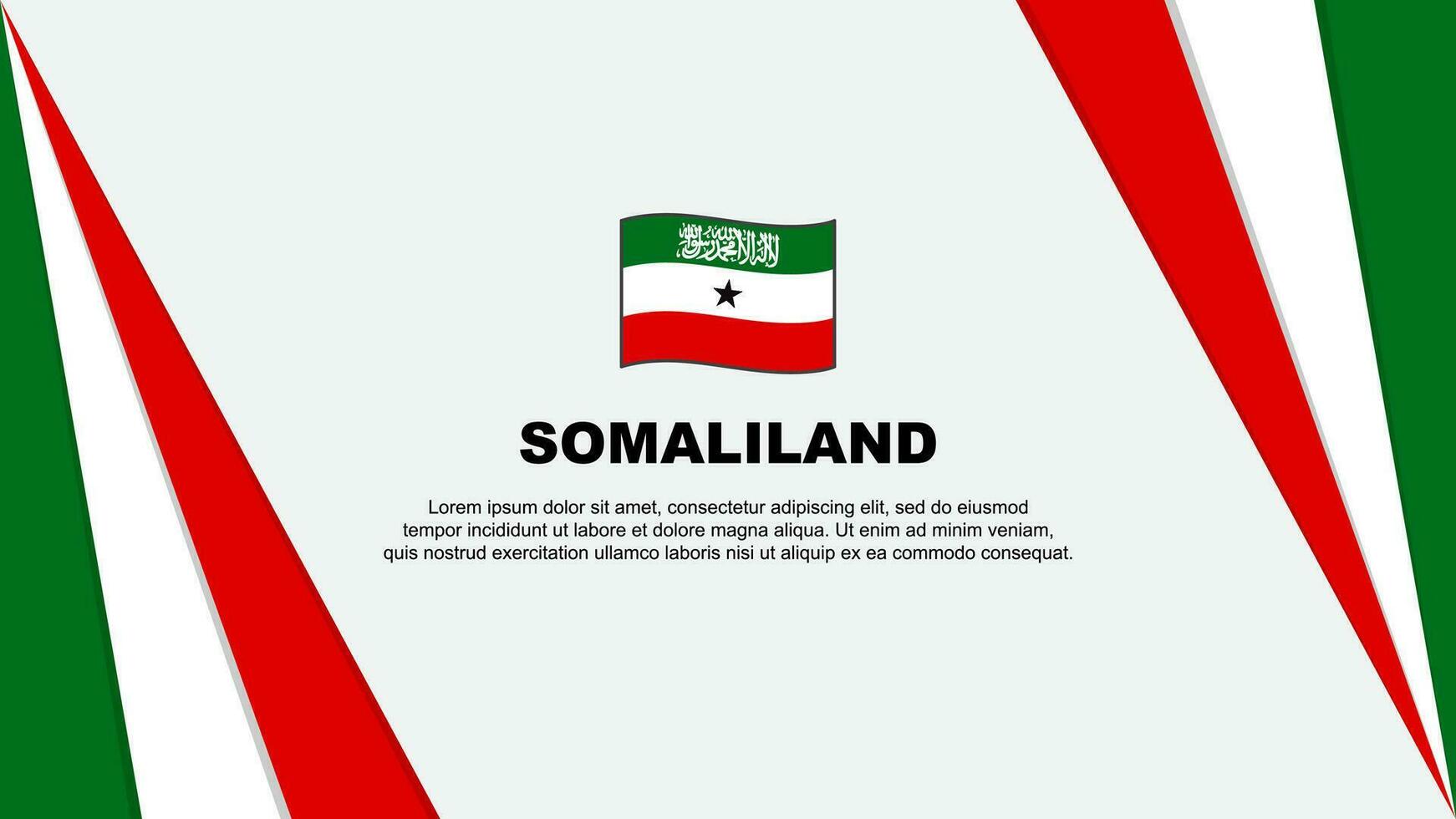 Somaliland Flag Abstract Background Design Template. Somaliland Independence Day Banner Cartoon Vector Illustration. Somaliland Flag