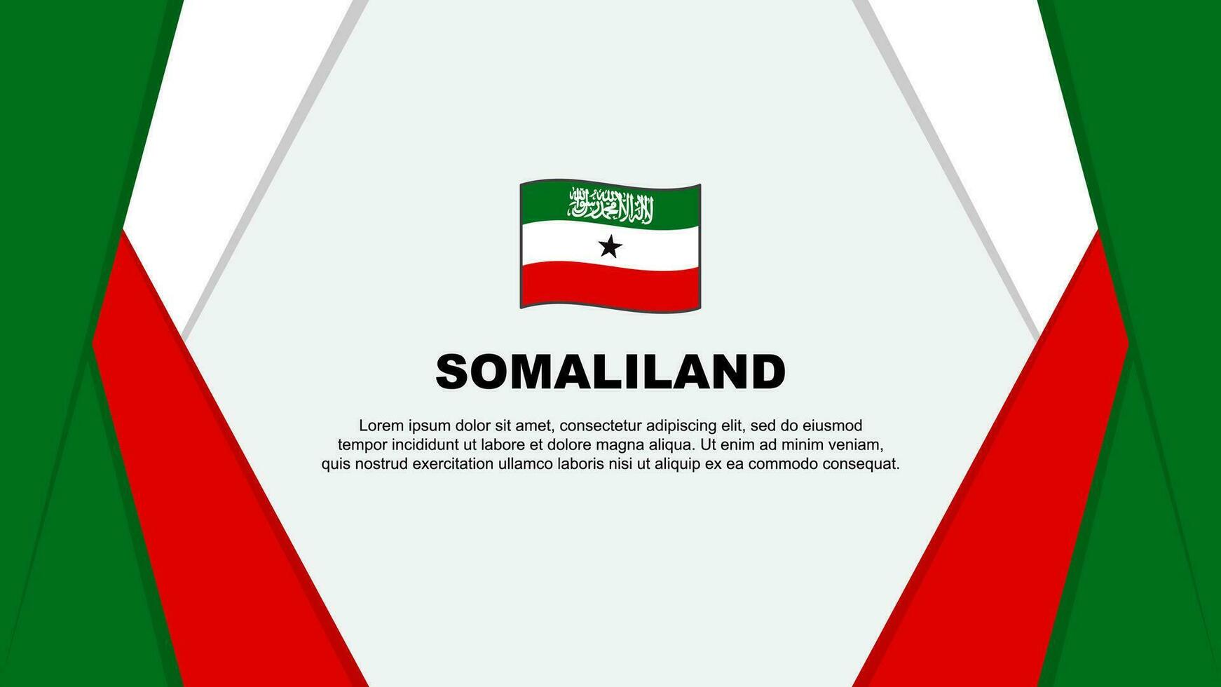 Somaliland Flag Abstract Background Design Template. Somaliland Independence Day Banner Cartoon Vector Illustration. Somaliland Background