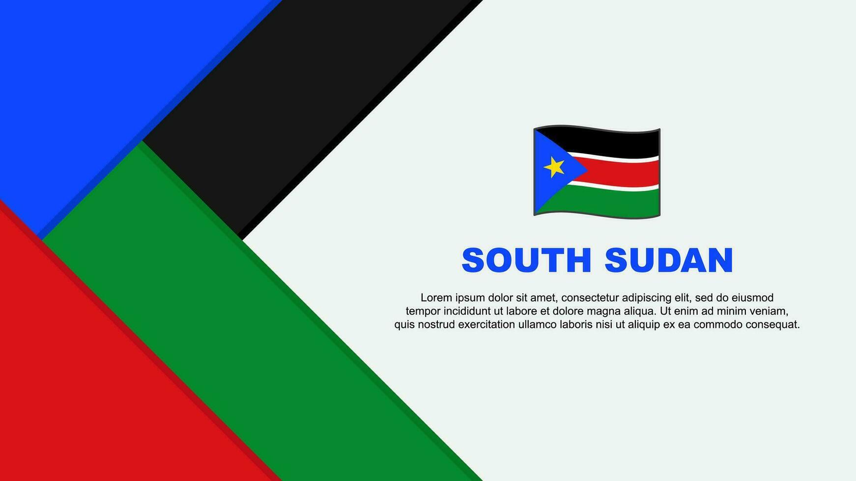 South Sudan Flag Abstract Background Design Template. South Sudan Independence Day Banner Cartoon Vector Illustration. South Sudan Illustration