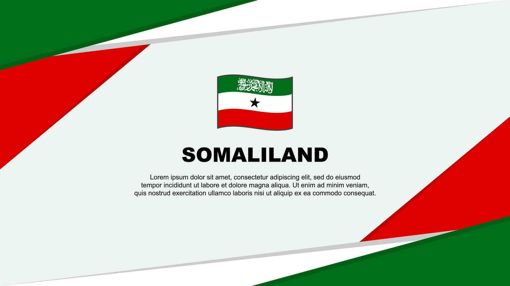 Somaliland Flag Abstract Background Design Template. Somaliland Independence Day Banner Cartoon Vector Illustration. Somaliland