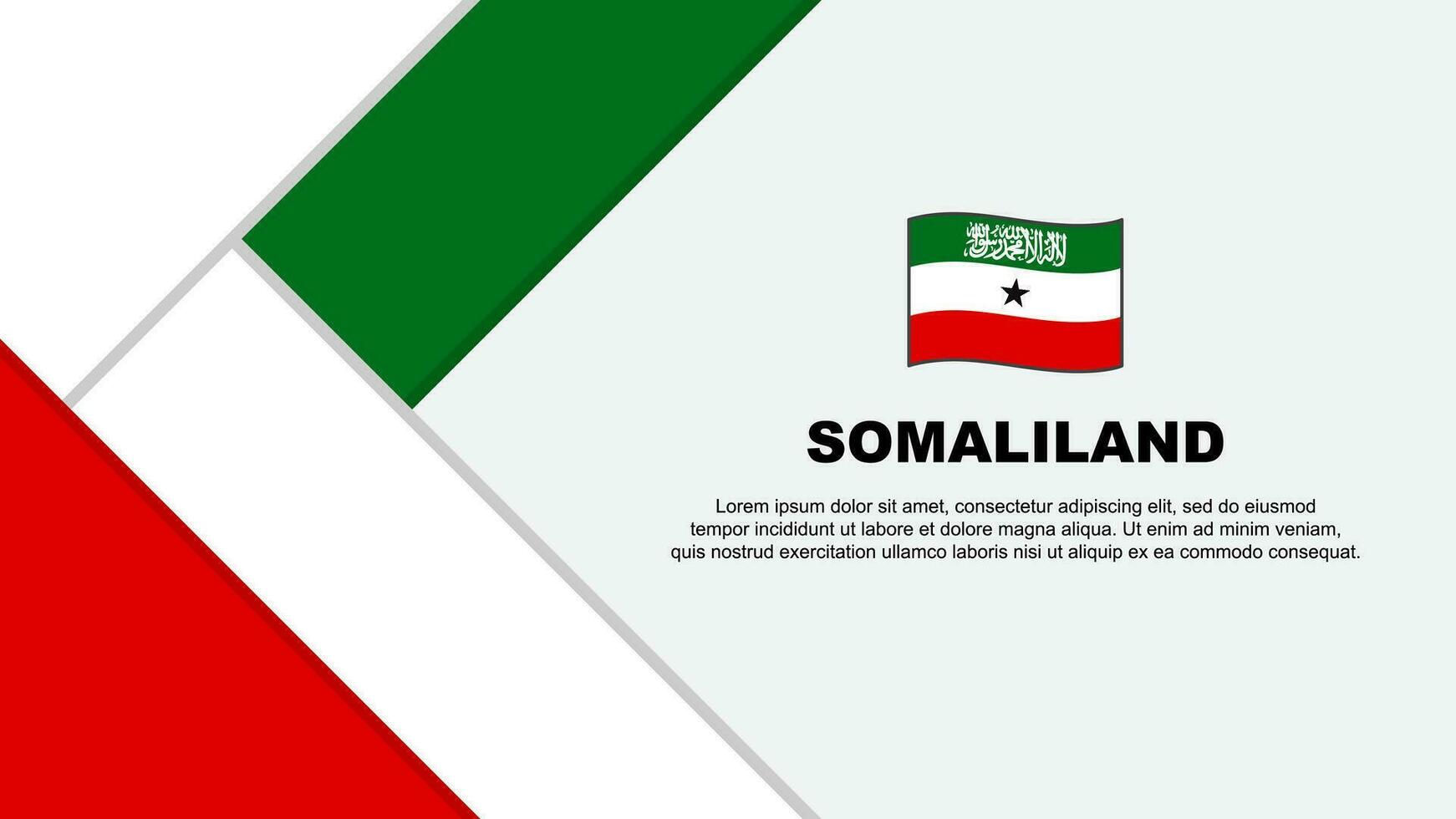 Somaliland Flag Abstract Background Design Template. Somaliland Independence Day Banner Cartoon Vector Illustration. Somaliland Illustration