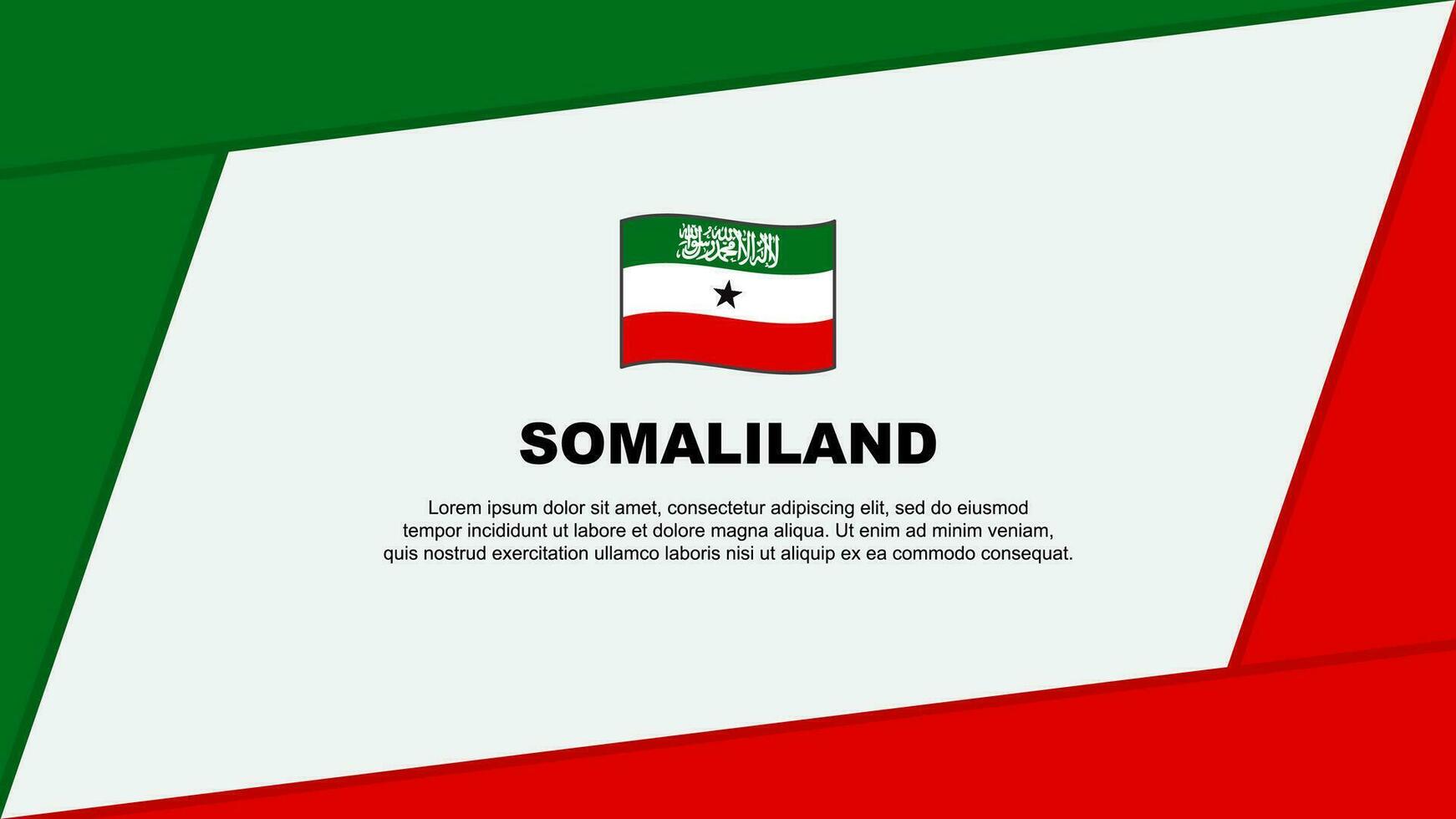 Somaliland Flag Abstract Background Design Template. Somaliland Independence Day Banner Cartoon Vector Illustration. Somaliland Banner