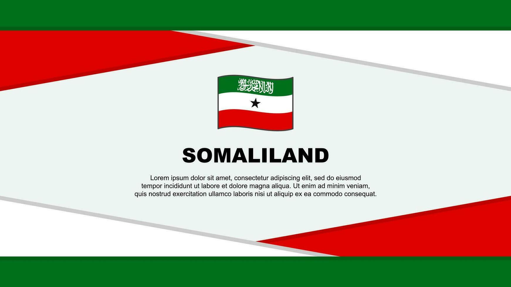 Somaliland Flag Abstract Background Design Template. Somaliland Independence Day Banner Cartoon Vector Illustration. Somaliland Vector