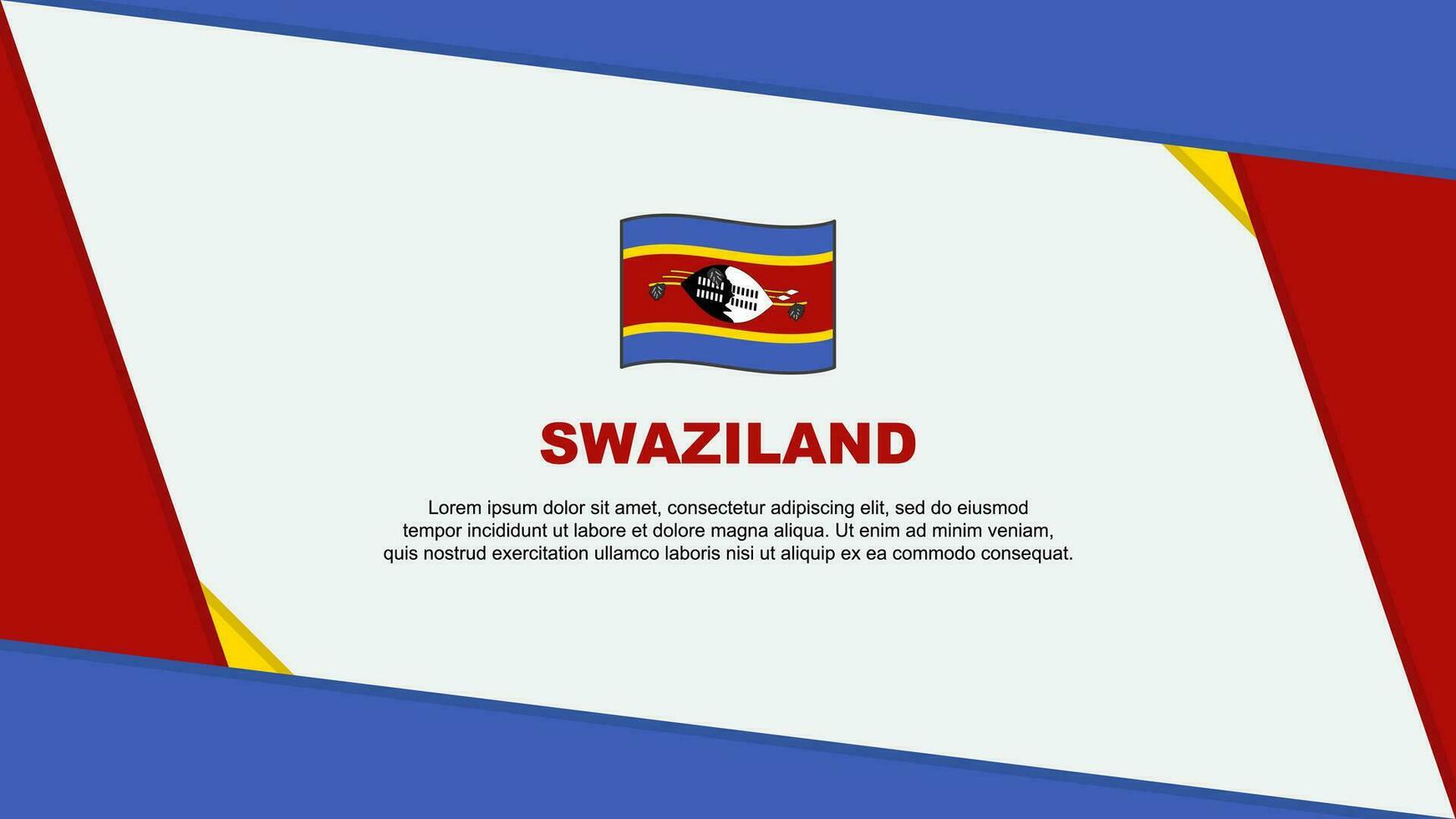 Swaziland Flag Abstract Background Design Template. Swaziland Independence Day Banner Cartoon Vector Illustration. Swaziland Independence Day