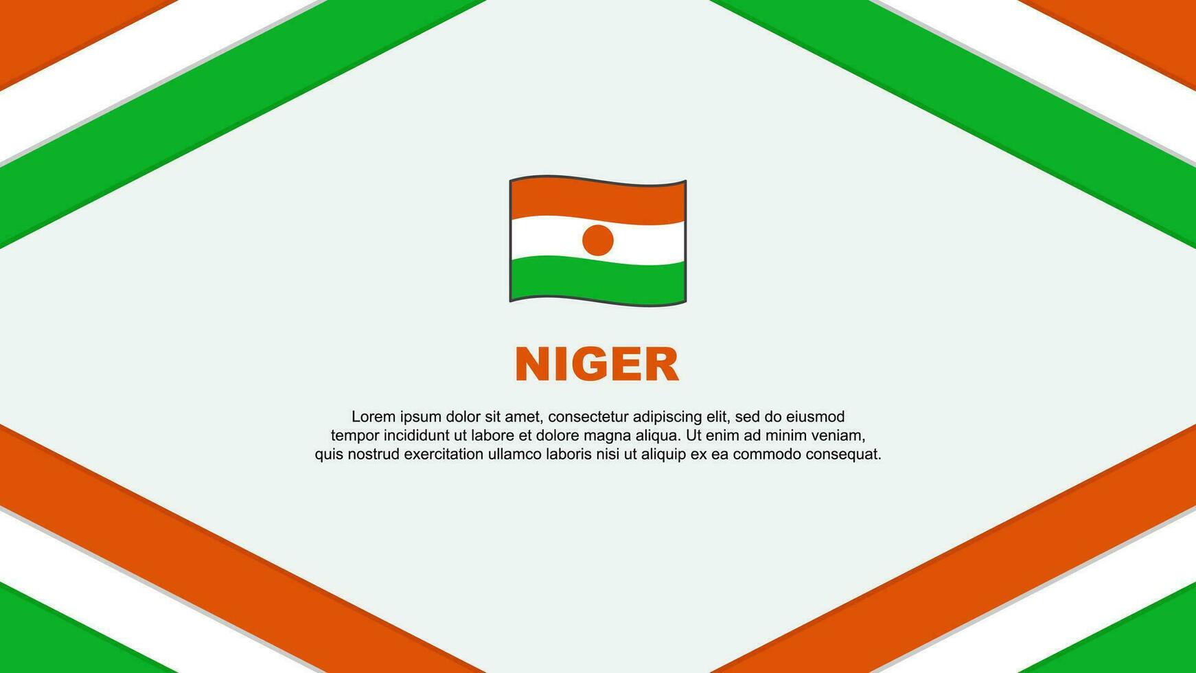 Níger bandera resumen antecedentes diseño modelo. Níger independencia día bandera dibujos animados vector ilustración. Níger modelo