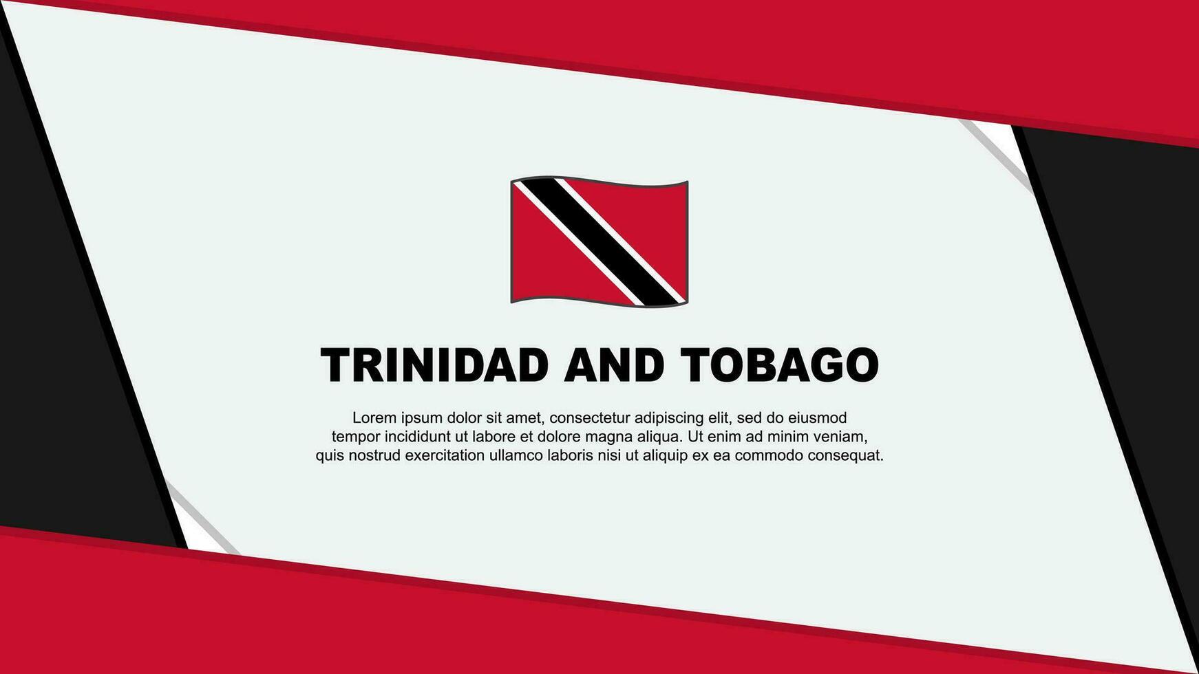Trinidad And Tobago Flag Abstract Background Design Template. Trinidad And Tobago Independence Day Banner Cartoon Vector Illustration. Trinidad And Tobago Independence Day