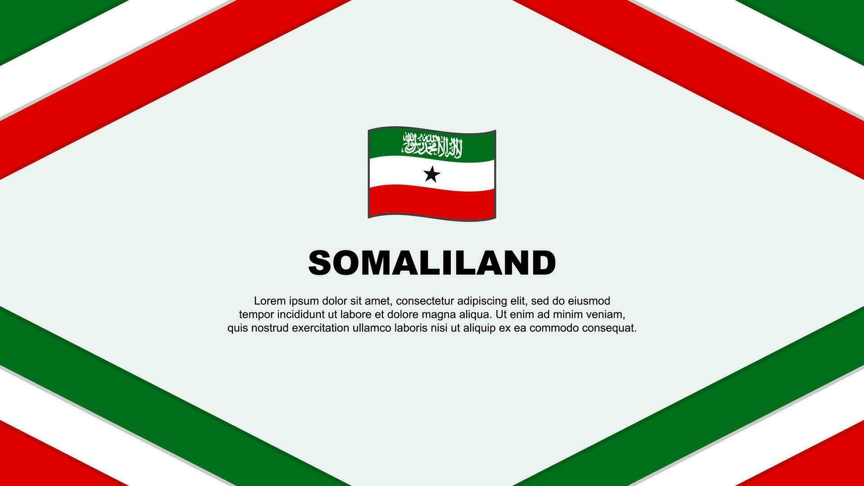 Somaliland Flag Abstract Background Design Template. Somaliland Independence Day Banner Cartoon Vector Illustration. Somaliland Template