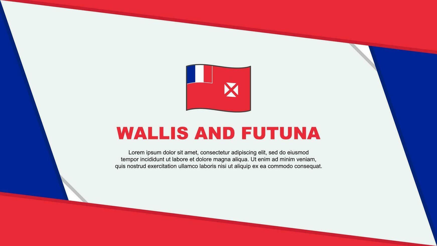 Wallis y futuna bandera resumen antecedentes diseño modelo. Wallis y futuna independencia día bandera dibujos animados vector ilustración. Wallis y futuna independencia día