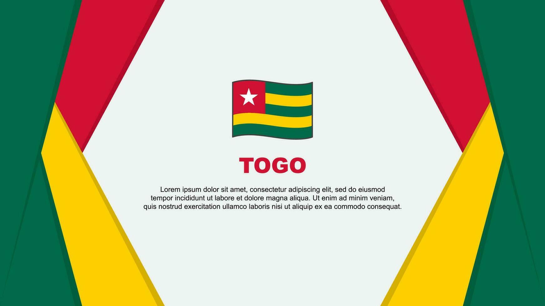 Togo Flag Abstract Background Design Template. Togo Independence Day Banner Cartoon Vector Illustration. Togo Background