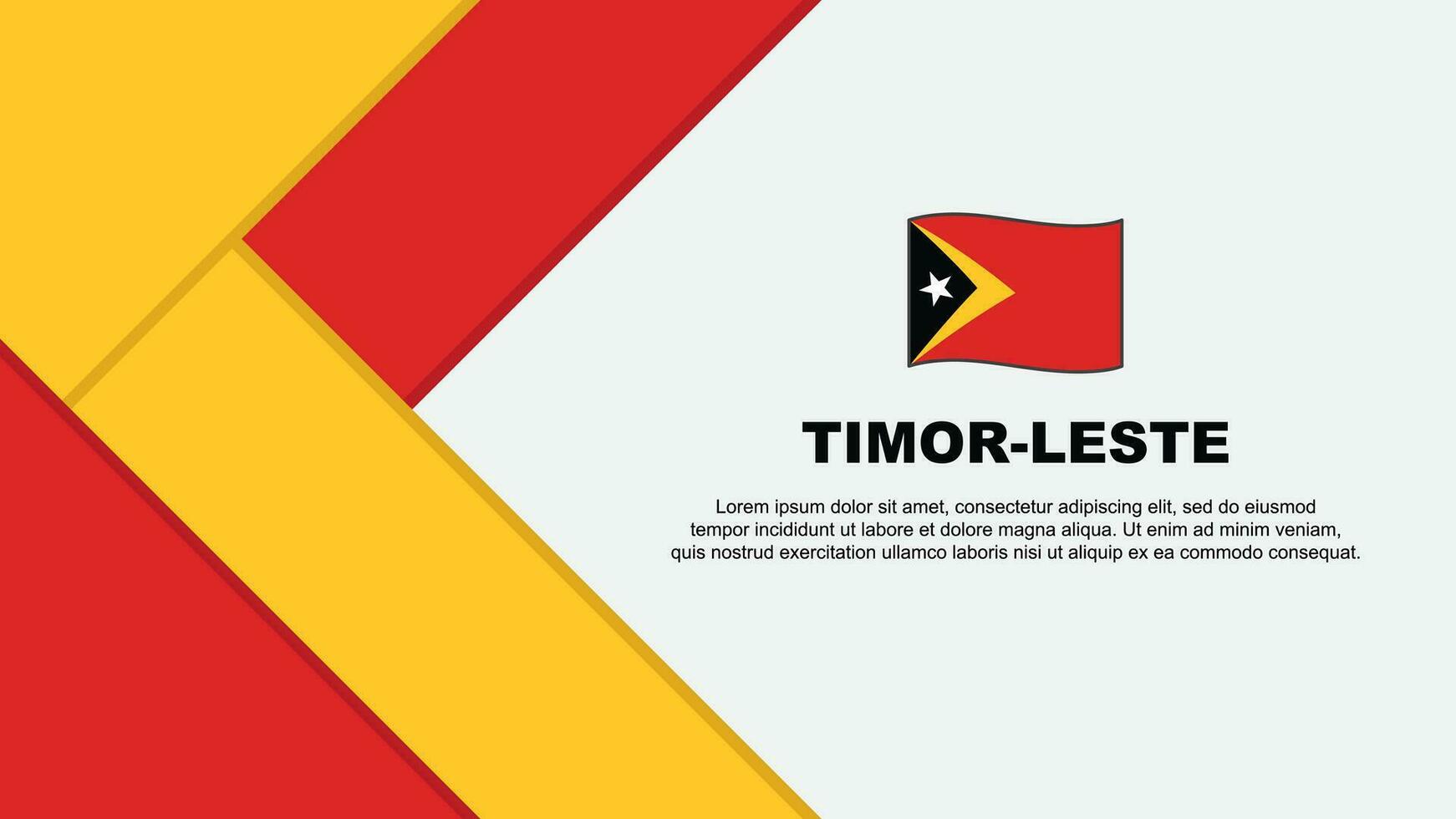 Timor Leste Flag Abstract Background Design Template. Timor Leste Independence Day Banner Cartoon Vector Illustration. Timor Leste Illustration