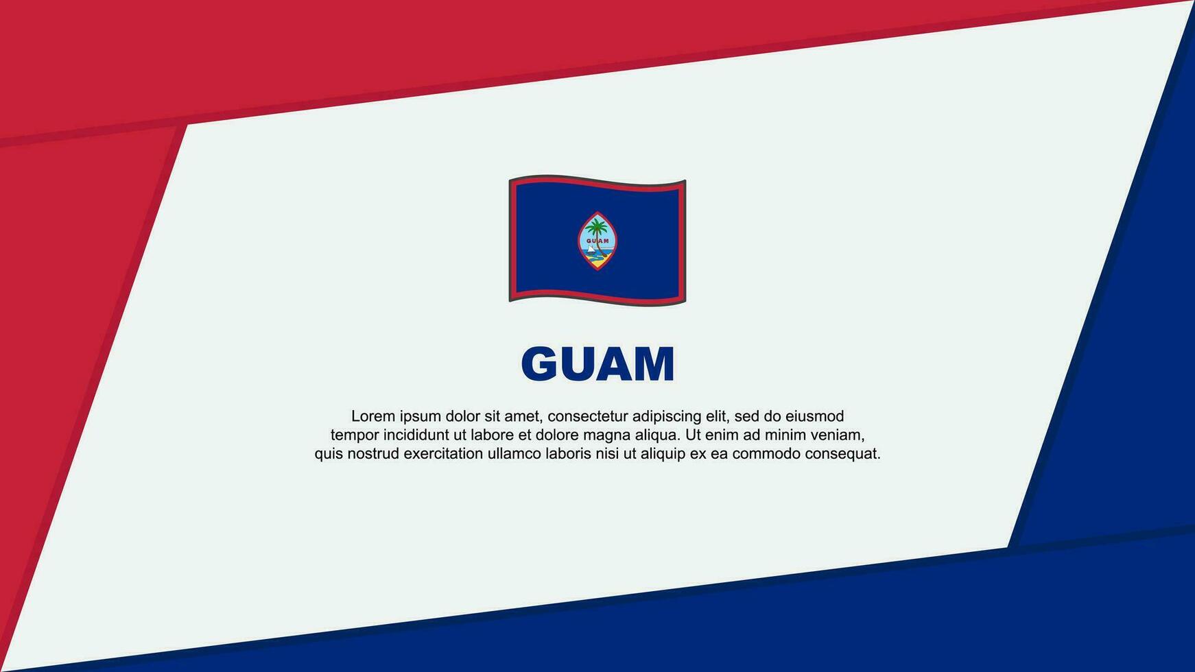 Guam Flag Abstract Background Design Template. Guam Independence Day Banner Cartoon Vector Illustration. Guam Banner