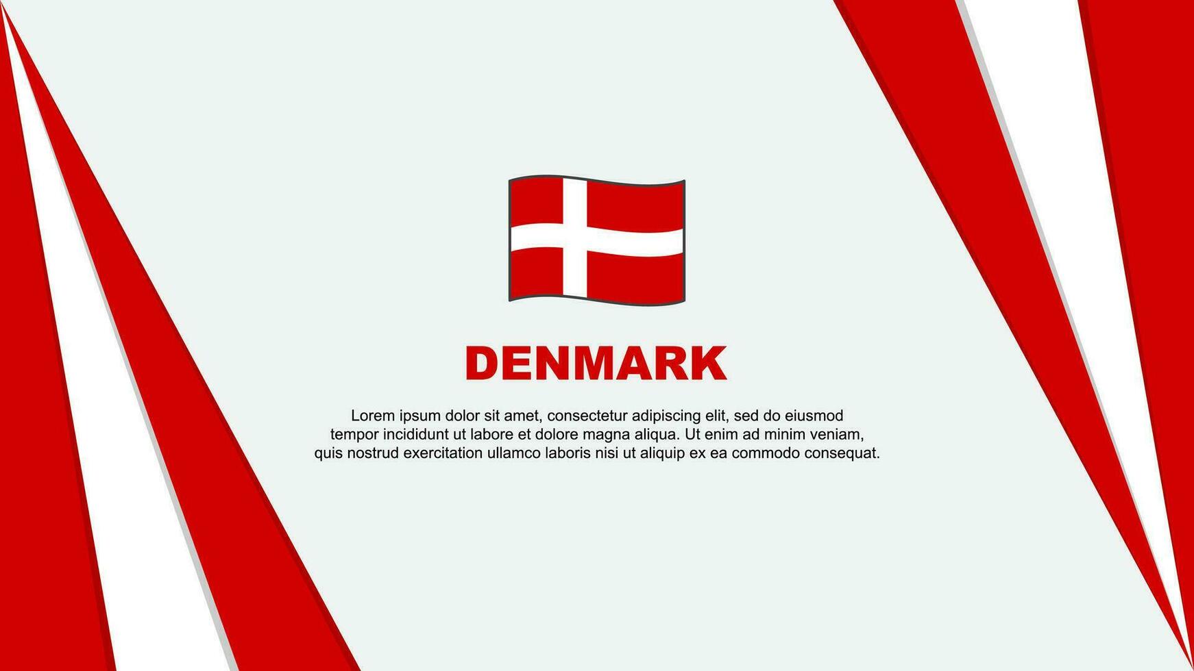 Denmark Flag Abstract Background Design Template. Denmark Independence Day Banner Cartoon Vector Illustration. Denmark Flag