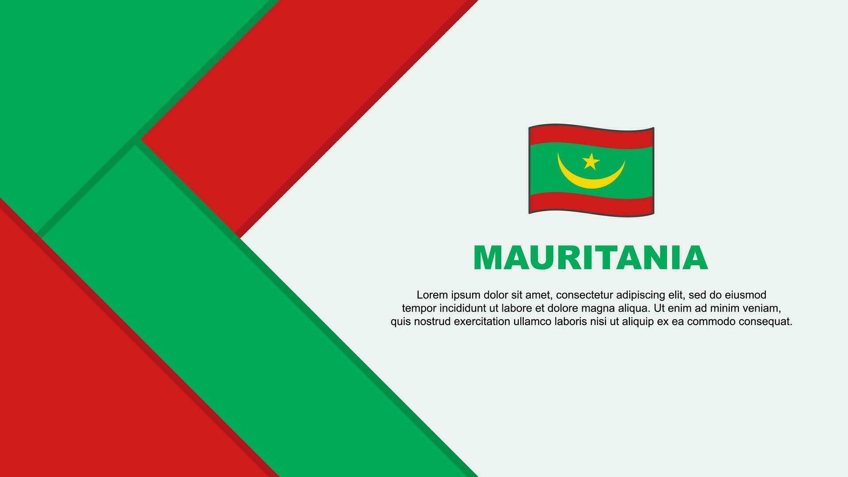 Mauritania bandera resumen antecedentes diseño modelo. Mauritania independencia día bandera dibujos animados vector ilustración. Mauritania ilustración