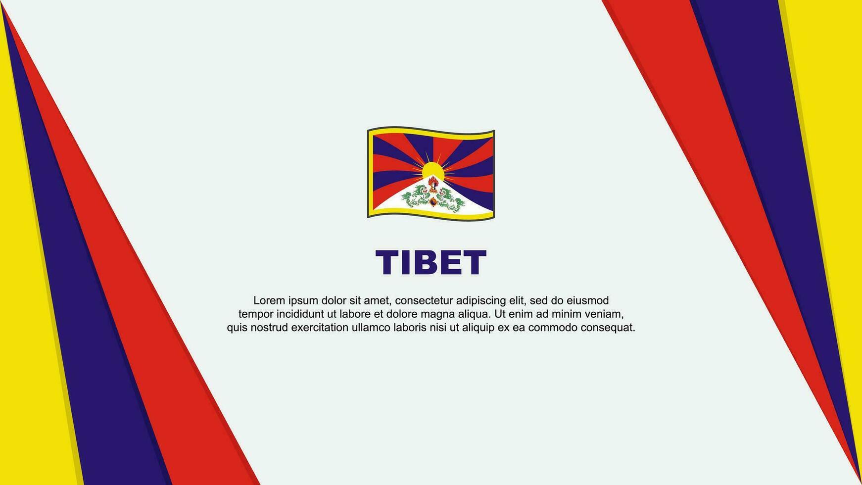 Tibet Flag Abstract Background Design Template. Tibet Independence Day Banner Cartoon Vector Illustration. Tibet Flag