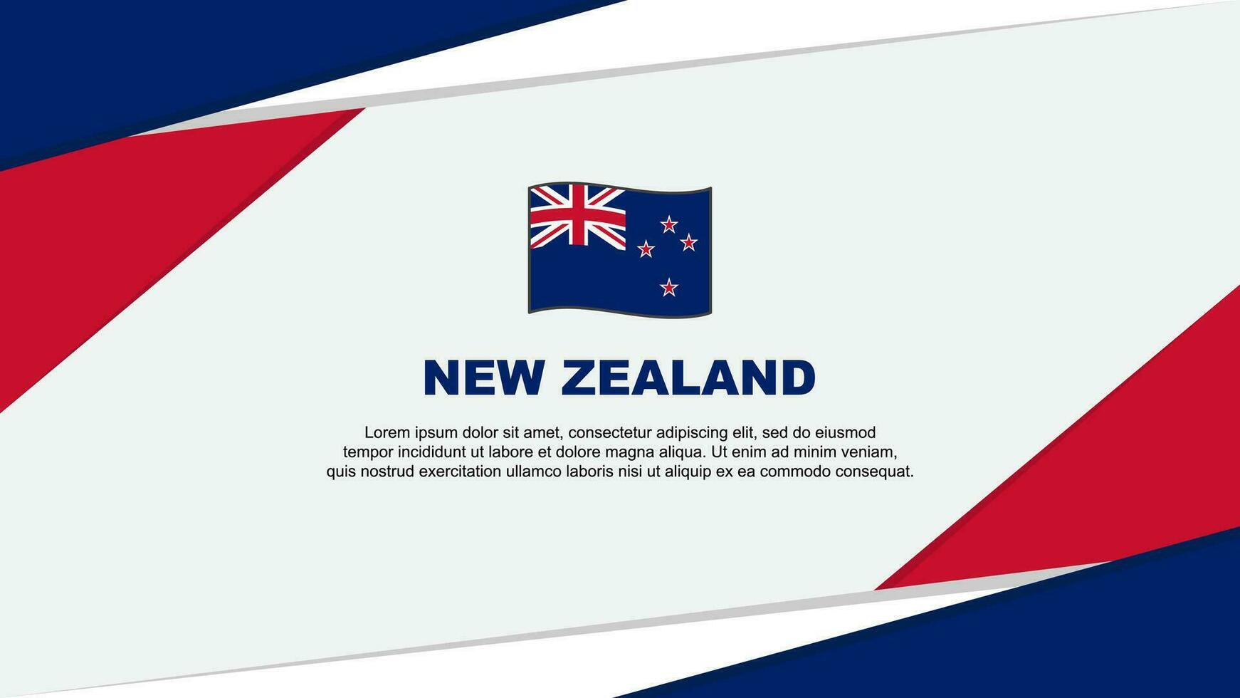 New Zealand Flag Abstract Background Design Template. New Zealand Independence Day Banner Cartoon Vector Illustration. New Zealand