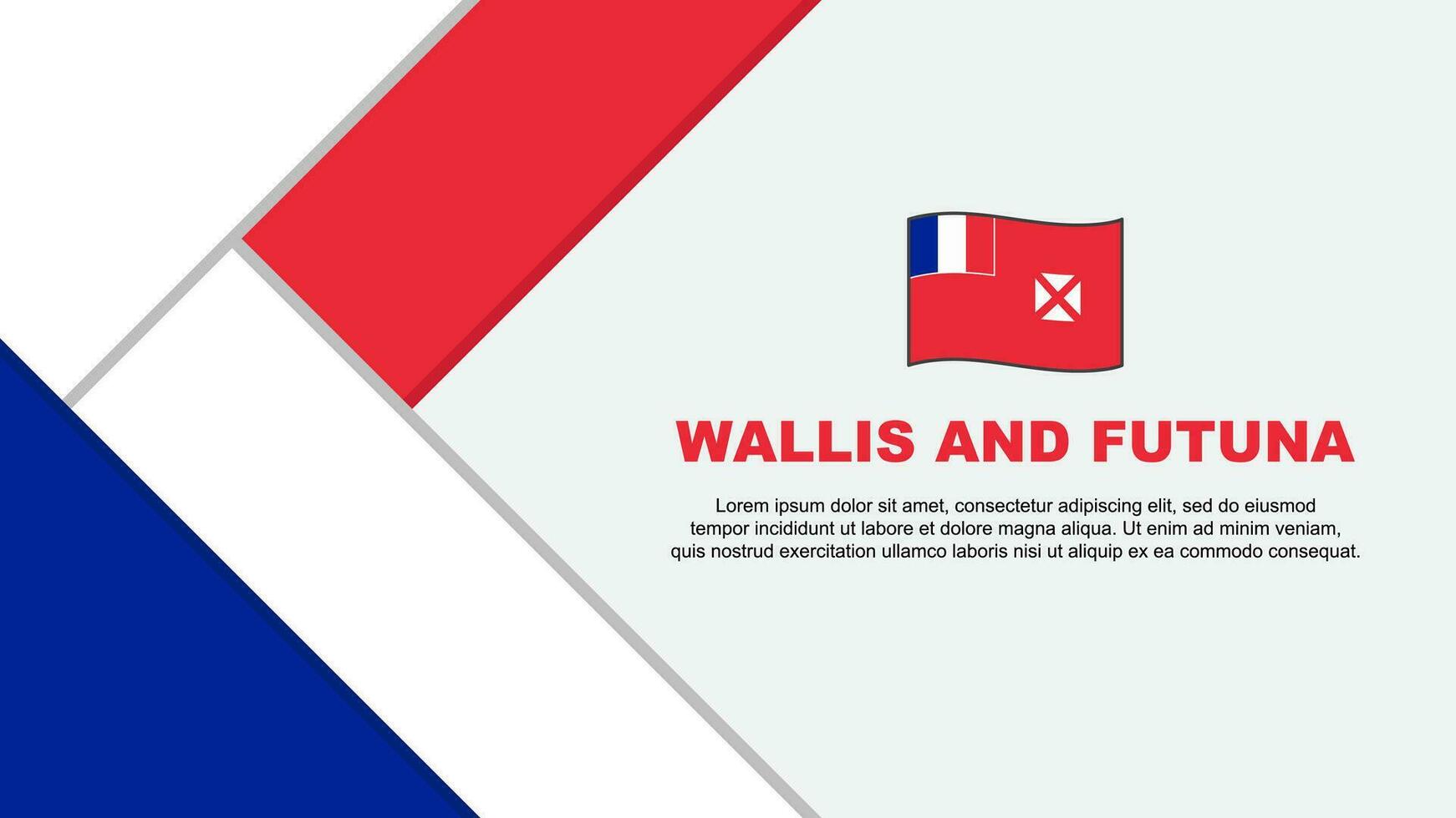 Wallis y futuna bandera resumen antecedentes diseño modelo. Wallis y futuna independencia día bandera dibujos animados vector ilustración. Wallis y futuna ilustración