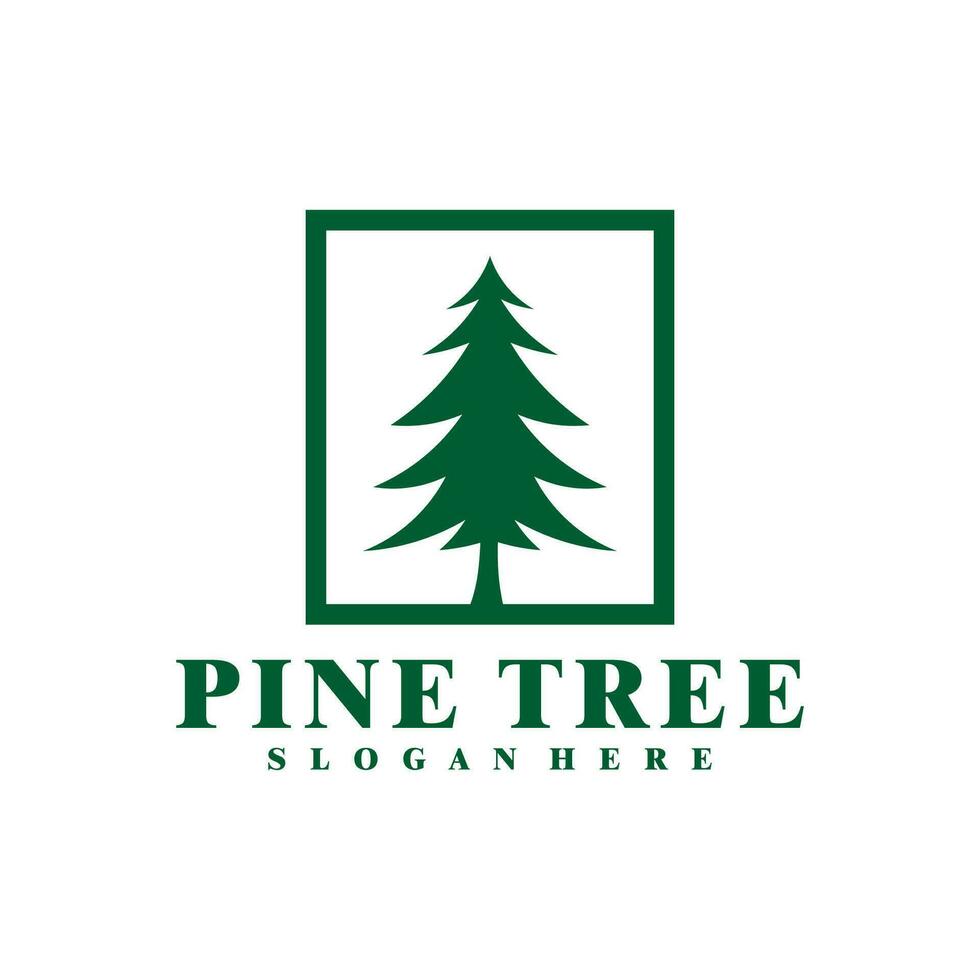 Pine Tree logo design vector. Creative Pine logo concepts template vector