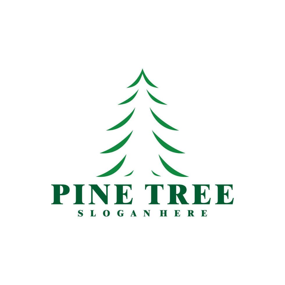 Pine Tree logo design vector. Creative Pine logo concepts template vector