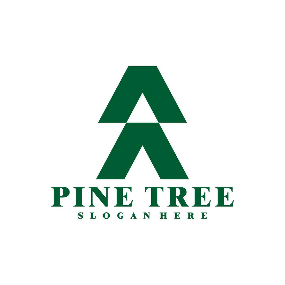 Pine Tree logo design vector. Creative Pine logo concepts template vector