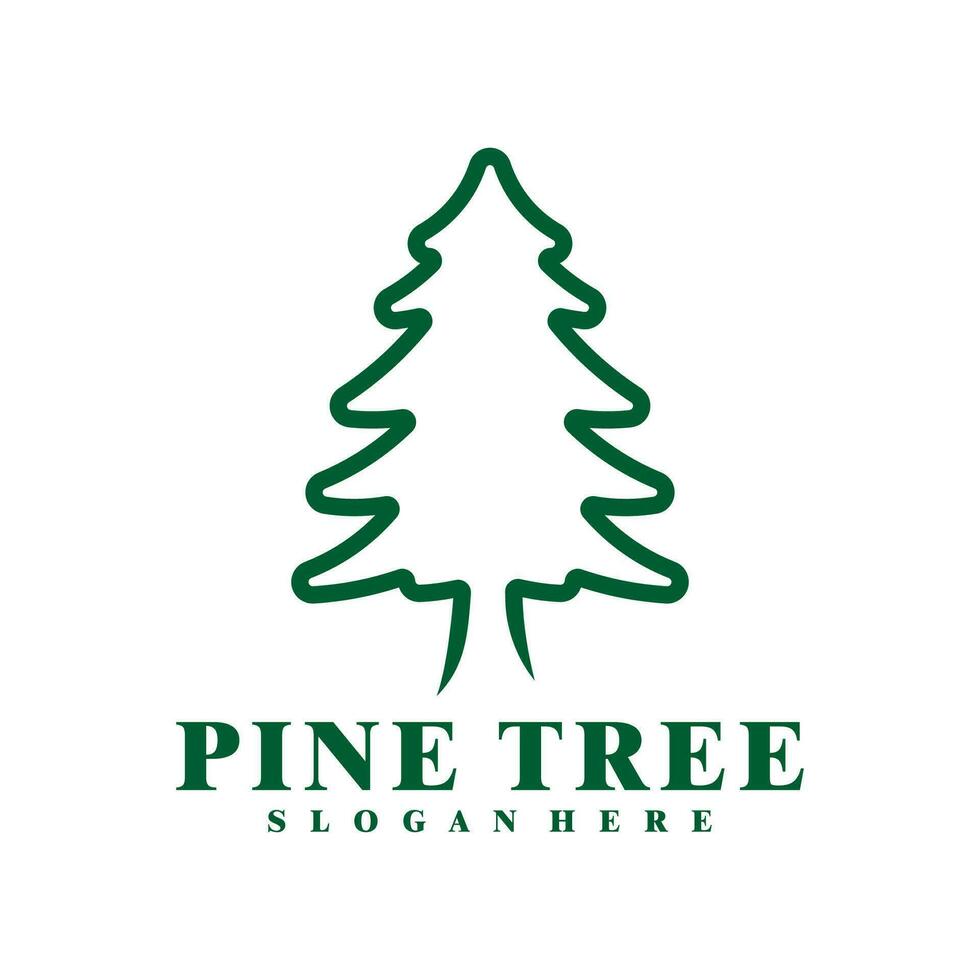 Pine Tree logo design vector. Creative Pine logo concepts template vector