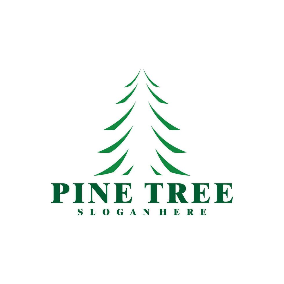 Pine Tree logo design vector. Creative Pine logo concepts template vector