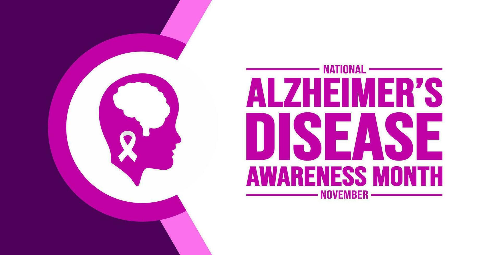 September is Alzheimers Disease Awareness Month background template. Holiday concept. background, banner, placard, card, and poster design template with text inscription and standard color. vector. vector
